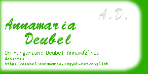 annamaria deubel business card